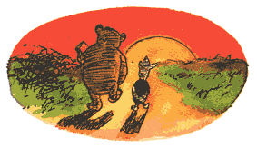  Pooh + Piglet walking to Arcadia ... 